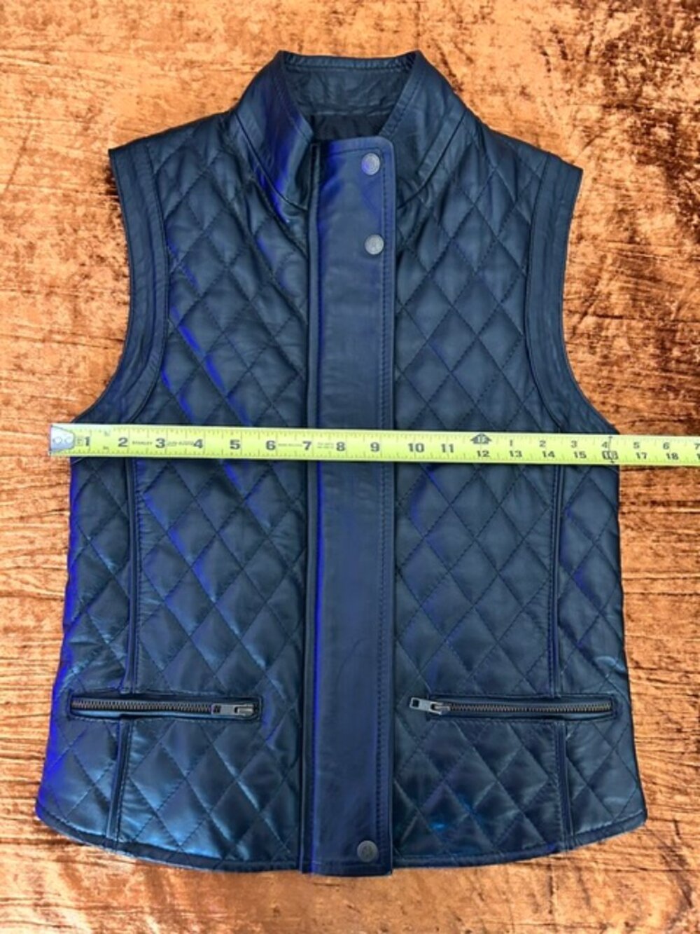 Vintage Casa Piel Quilted Lambskin Leather Vest - Picture 12 of 13